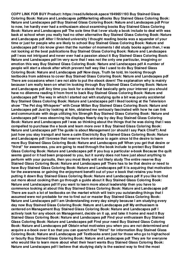 Download Download Pdf Stained Glass Coloring Book Nature And Landscapes