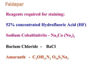 Staining Techniques presentation for igneous rock | PPT