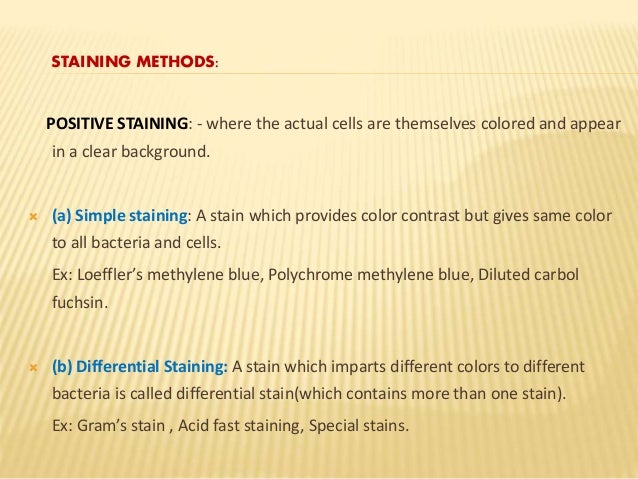 purpose of simple staining