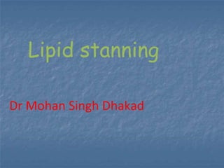 Dr Mohan Singh Dhakad
Lipid stanning
 