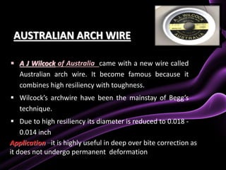 Stainless steel and ortho archwires sunanda | PPTX