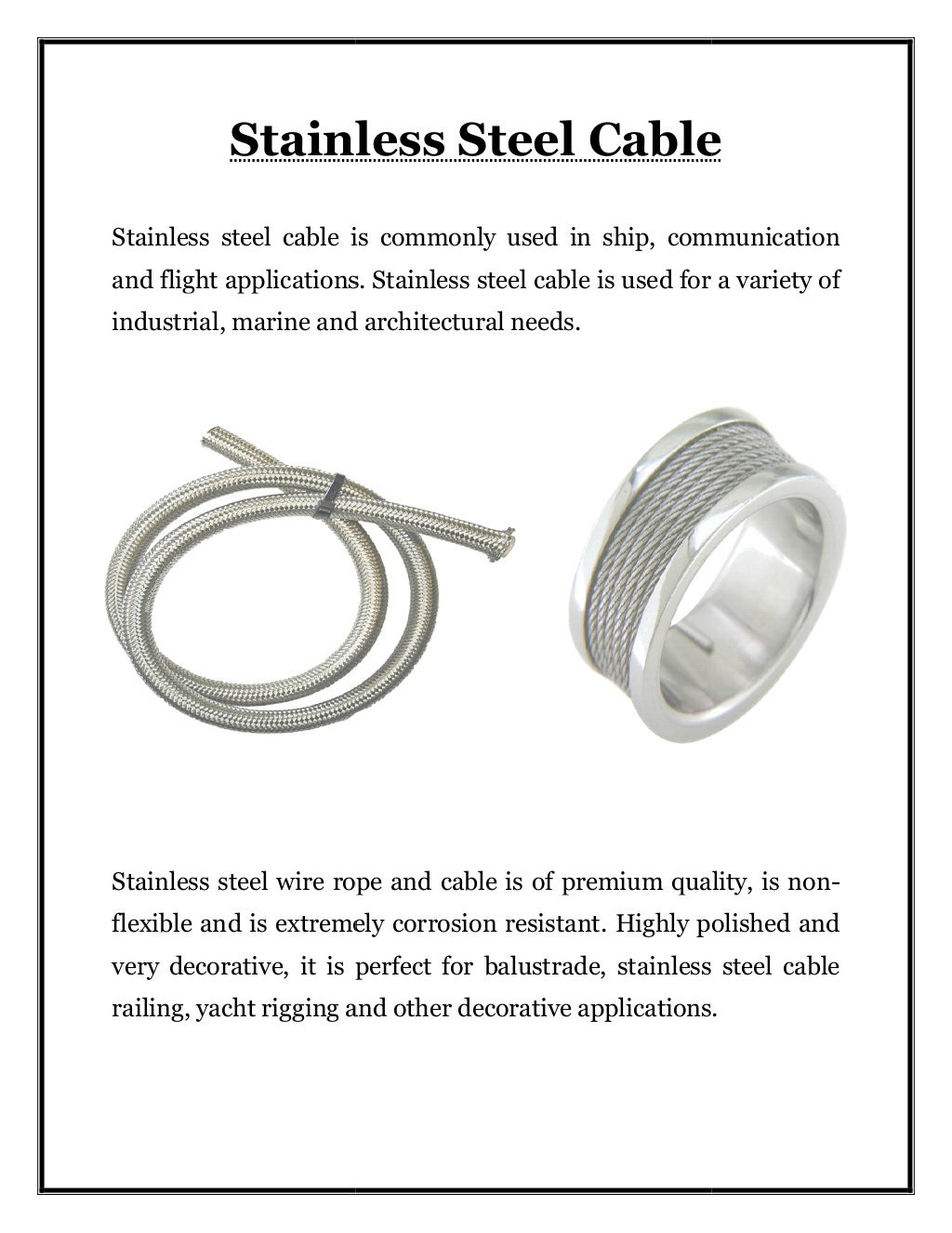 Stainless Steel Cable