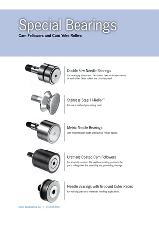 3.2500 in Roller Dia Flat RBC Bearings S104L Flat Cam Follower 1.2500 in Stud Dia 2.5000 in Stud Length 1.7500 in Roller Width 3.2500 in Roller Dia Flat RBC Bearings S104L Flat Cam Follower 1.2500 in Stud Dia 2.5000 in Stud Length 1.7500 in Roller Width