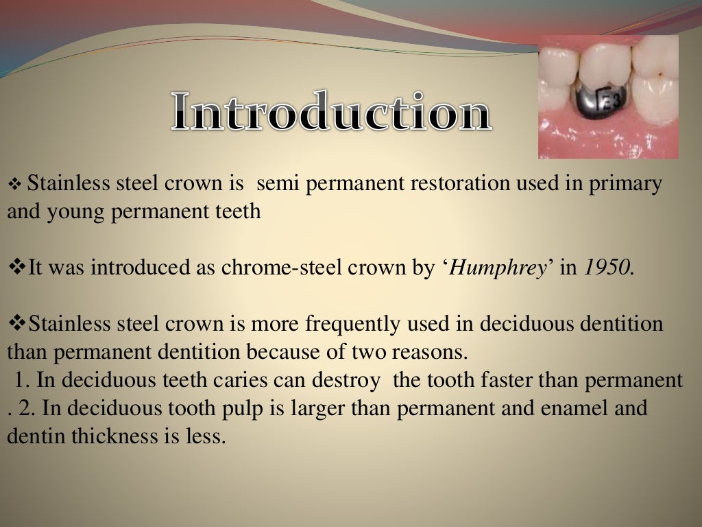 Stainless steel crowns