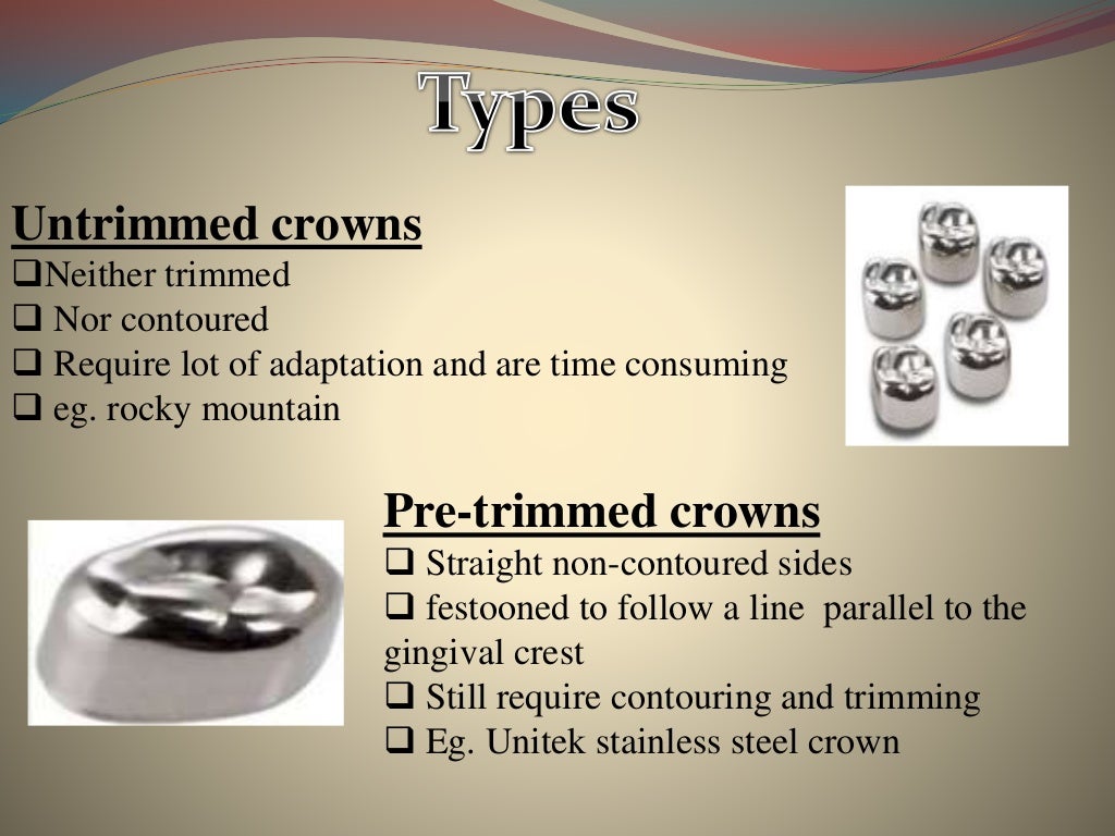 Stainless steel crowns