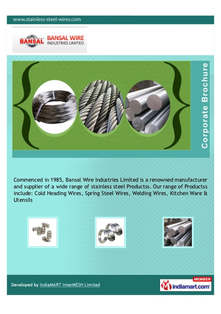 Bansal Wire Industries Limited, Ghaziabad, Spring Steel Wires