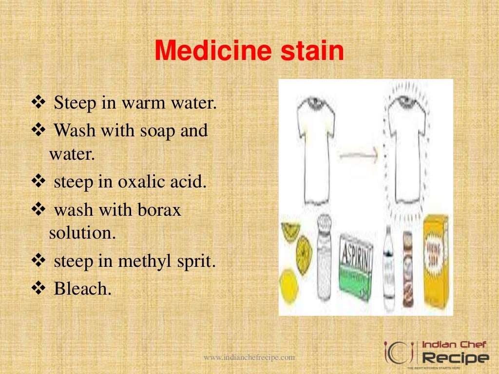 STAIN REMOVAL METHODS IN HOUSE KEEPING