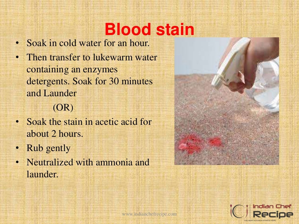 STAIN REMOVAL METHODS IN HOUSE KEEPING