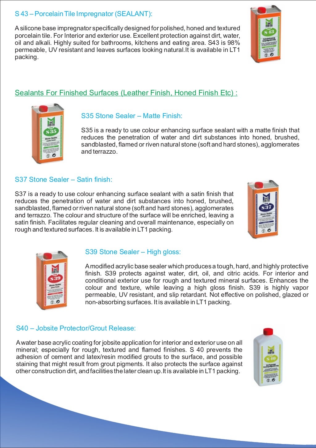 Stain, rust removers for marble, granite, flooring