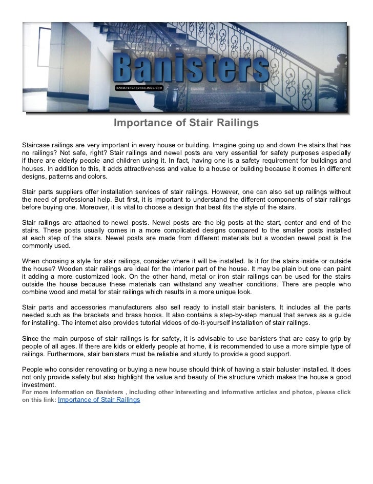 Importance Of Stair Railings