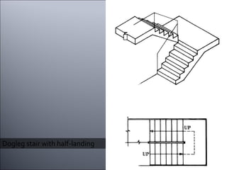Dogleg stair with half-landing 