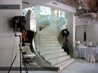 Form Feature Staircase at Lobby, New Majestic Hotel, Singapore 