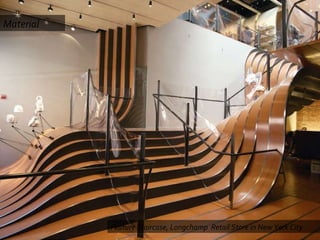 Material Feature Staircase, Longchamp  Retail Store in New York City 