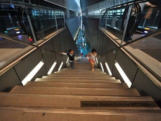Lighting Staircase, Stadium Circle Line MRT Station 