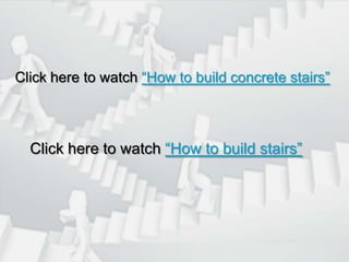   Finishing the jobLatest Stair	This section is a showcase of the more recent stairs that are use nowadays. The combination of glass, timber, stainless steel, wires are being used widely. The large landing at the bottom of the stair, the combination of both open and closed risers  