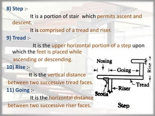 Stairs Notes Stairs.pdf note for building and civil engineering department | PDF