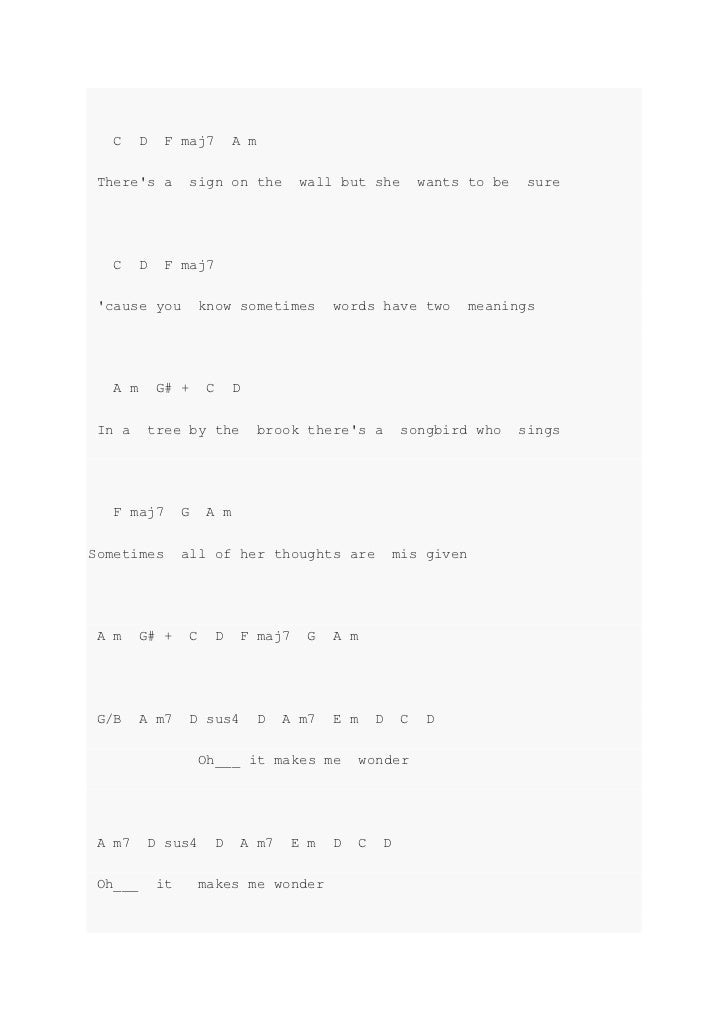 Stairway To Heaven Chords