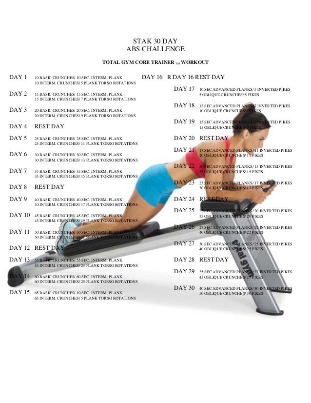 total gym core workout