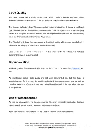 Staked Aave Token – Smart Contract Security Audit Report by ...