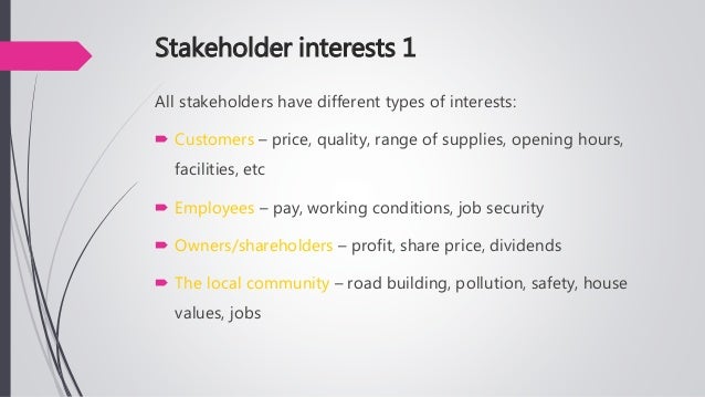 Stakeholders Stakeholders
