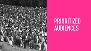 PRIORITY
AUDIENCES
PRIORITIZED
AUDIENCES
 