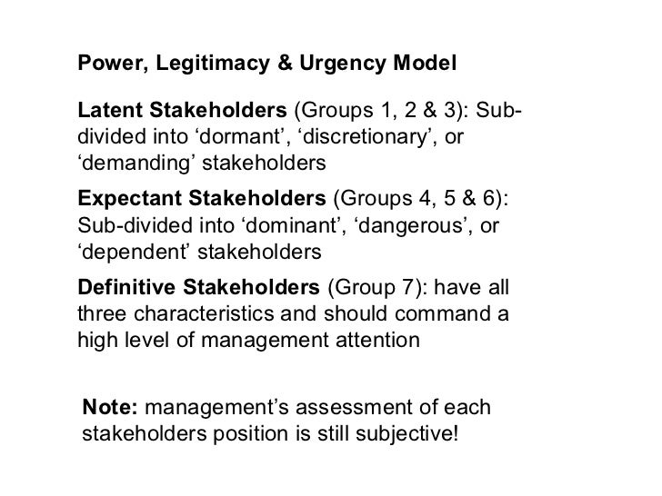 Stakeholder analysis essay