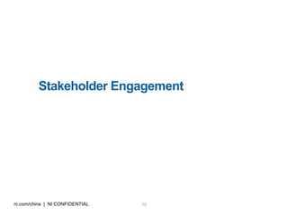 15ni.com/china | NI CONFIDENTIAL
Stakeholder Engagement
 