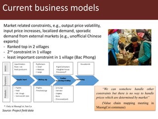 Business approaches for sustainable access to markets and pigs information for producers and main target buyers