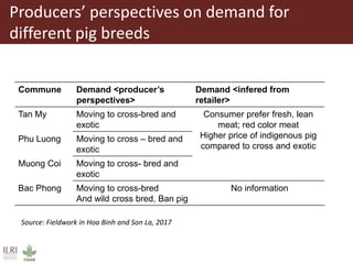 Demand for different pig breed types, what do we need to know?