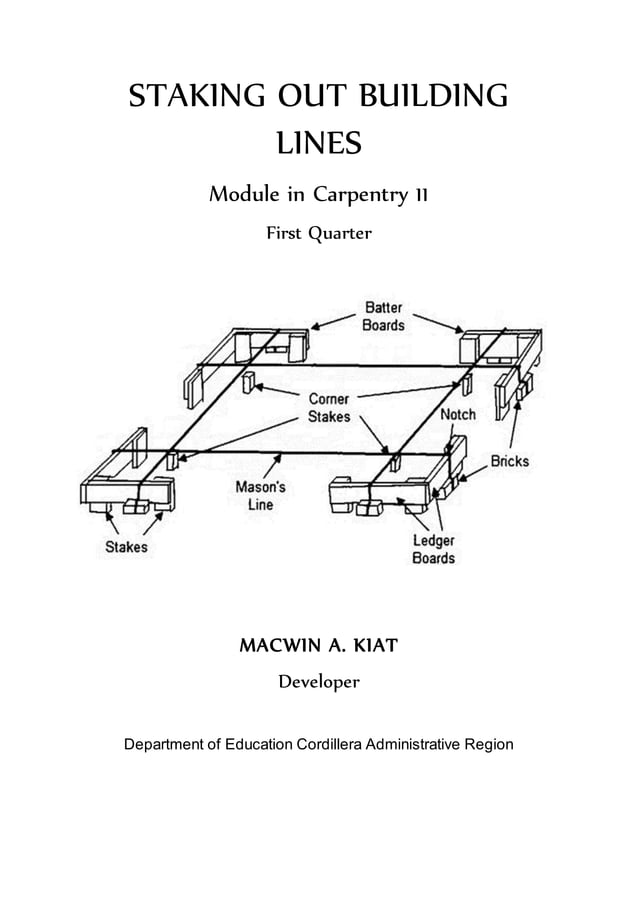 Staking out building lines PDF