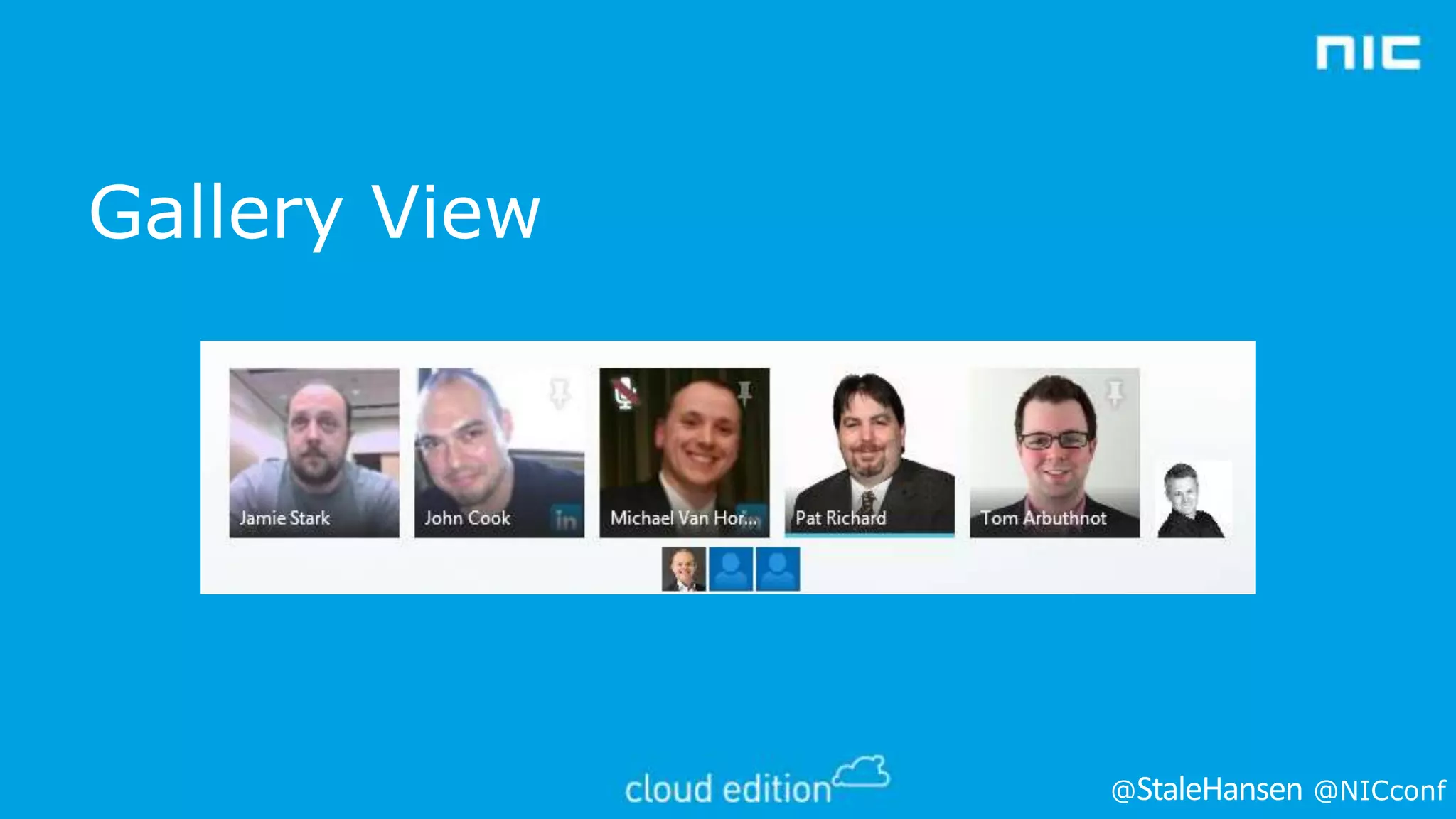 Gallery View

@

@NICconf

 