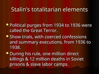 The Rise and Rule of Stalin asa leader of the Soviet Union | PPT