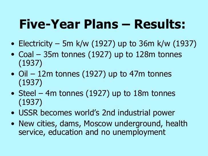 stalins five year plan