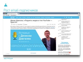 Рост email-подписчиков
 