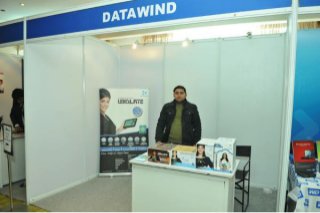 Stall put up by Datawind at 4th ICT in Education Summit 2014