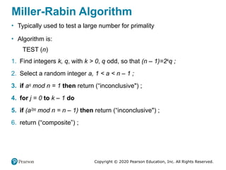 Rabin Miller Algorithm chapter 2--Introduction to Number Theory | PPTX