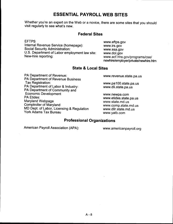 stambaugh ness payroll manual 2009 2010 eftps letter