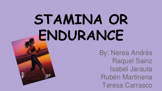 increase eso stamina to how endurance Stamina and