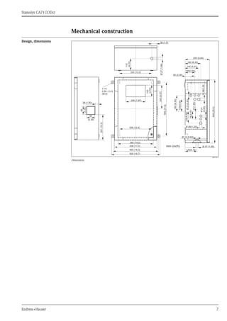 Stamolys CA71CODcr
Endress+Hauser 7
Mechanical construction
Design, dimensions
a0015014
Dimensions
 