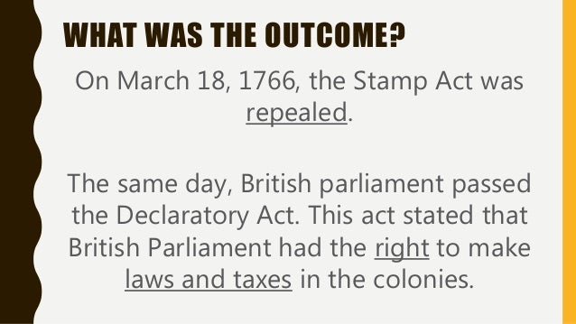 effects of the stamp act