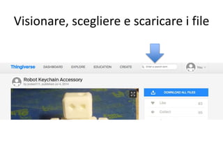 Visionare, scegliere e scaricare i file
 