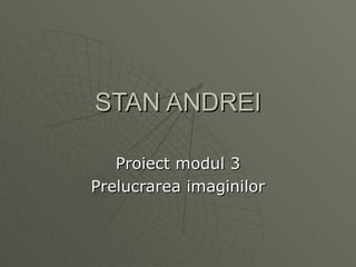 STAN ANDREI Proiect modul 3 Prelucrarea imaginilor 