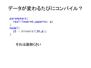 データが変わるたびにコンパイル？
それは面倒くさい
 