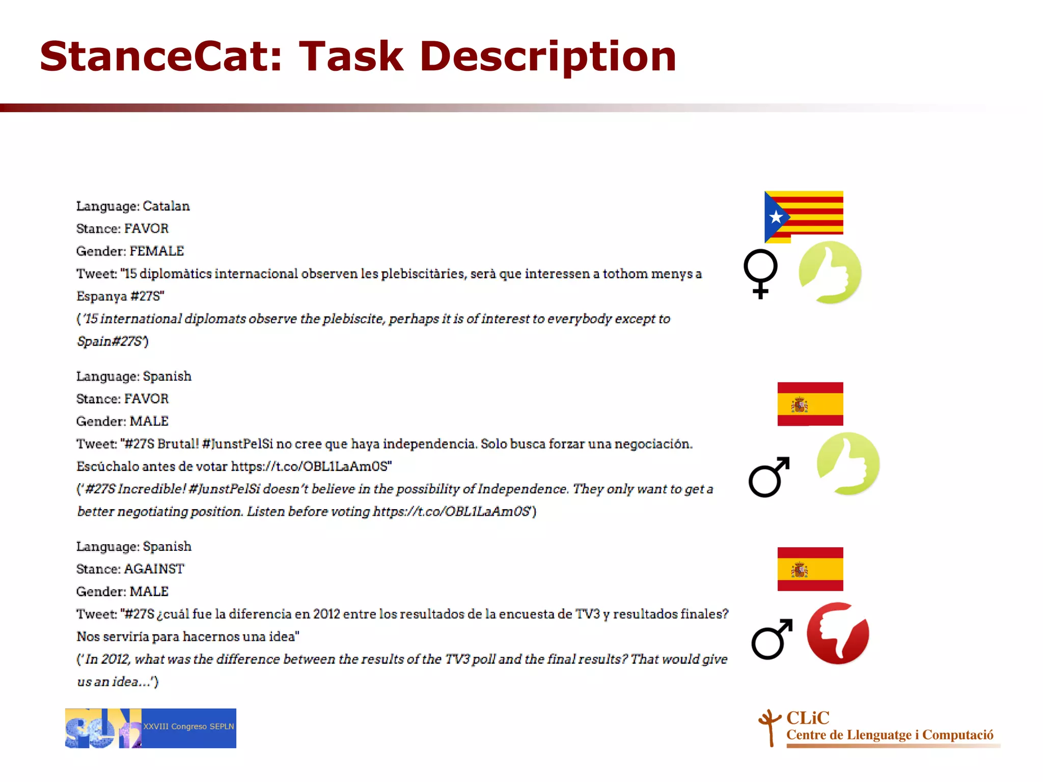 StanceCat: Task Description
 