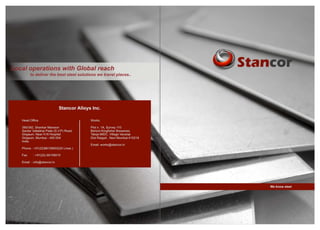 Stancor brochure pdf august 2012