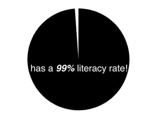 has a 99% literacy rate!
 