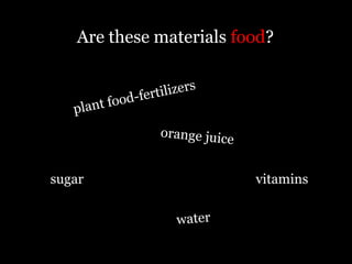 Are these materials food?




sugar                    vitamins
 