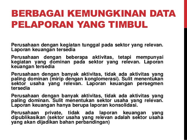 Standar Analisis Laporan Keuangan Cross Section