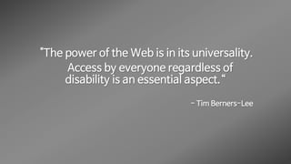 웹 접근성 (Web Accessibility)