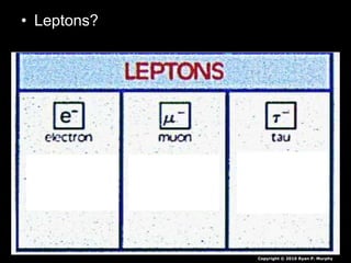 • Leptons?
Copyright © 2010 Ryan P. Murphy
 